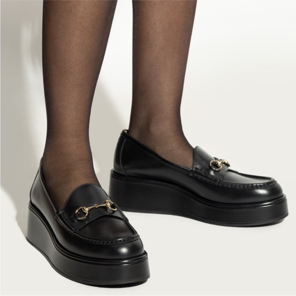 Gucci Ilde Horsebit Flatform leather platform Loafer RETAIL 1,300 - Picture 14 of 14